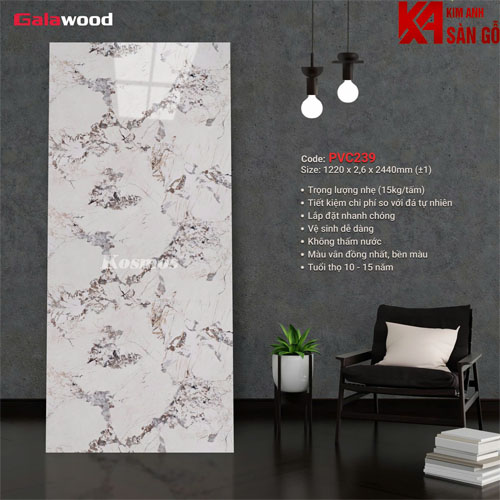 Tấm Ốp Tường PVC Giả Đá Galawood-239